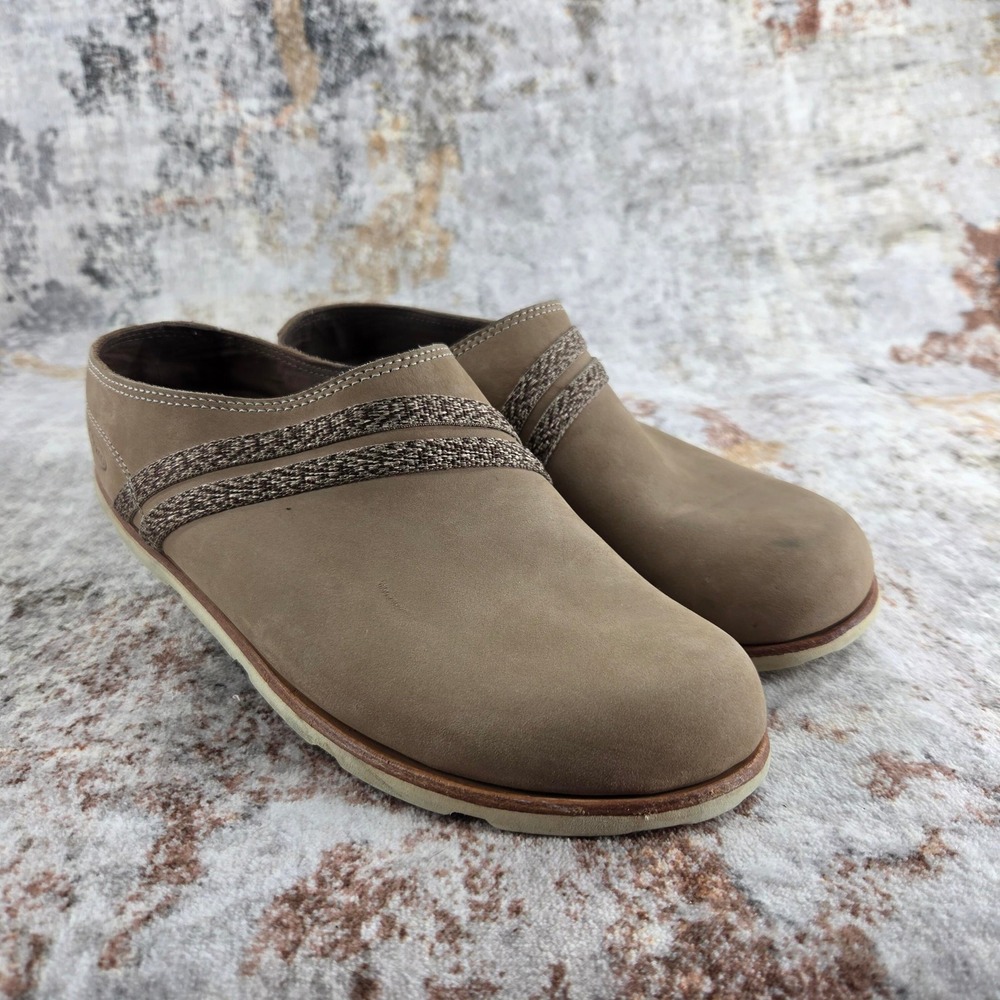 Chaco Caribou Mules Clogs Womens‎ 9.5 Tan Leather Slip On J106372 Earthy Comfort
